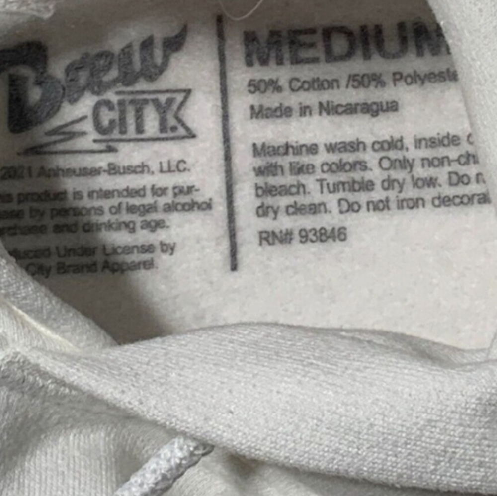 NWOT Men's Bud King of Beer Hoodie - Picture 3 of 6